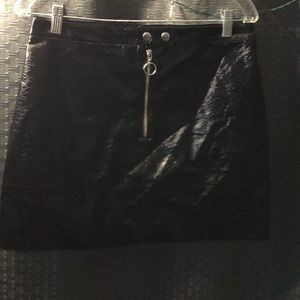 Faux leather skirt